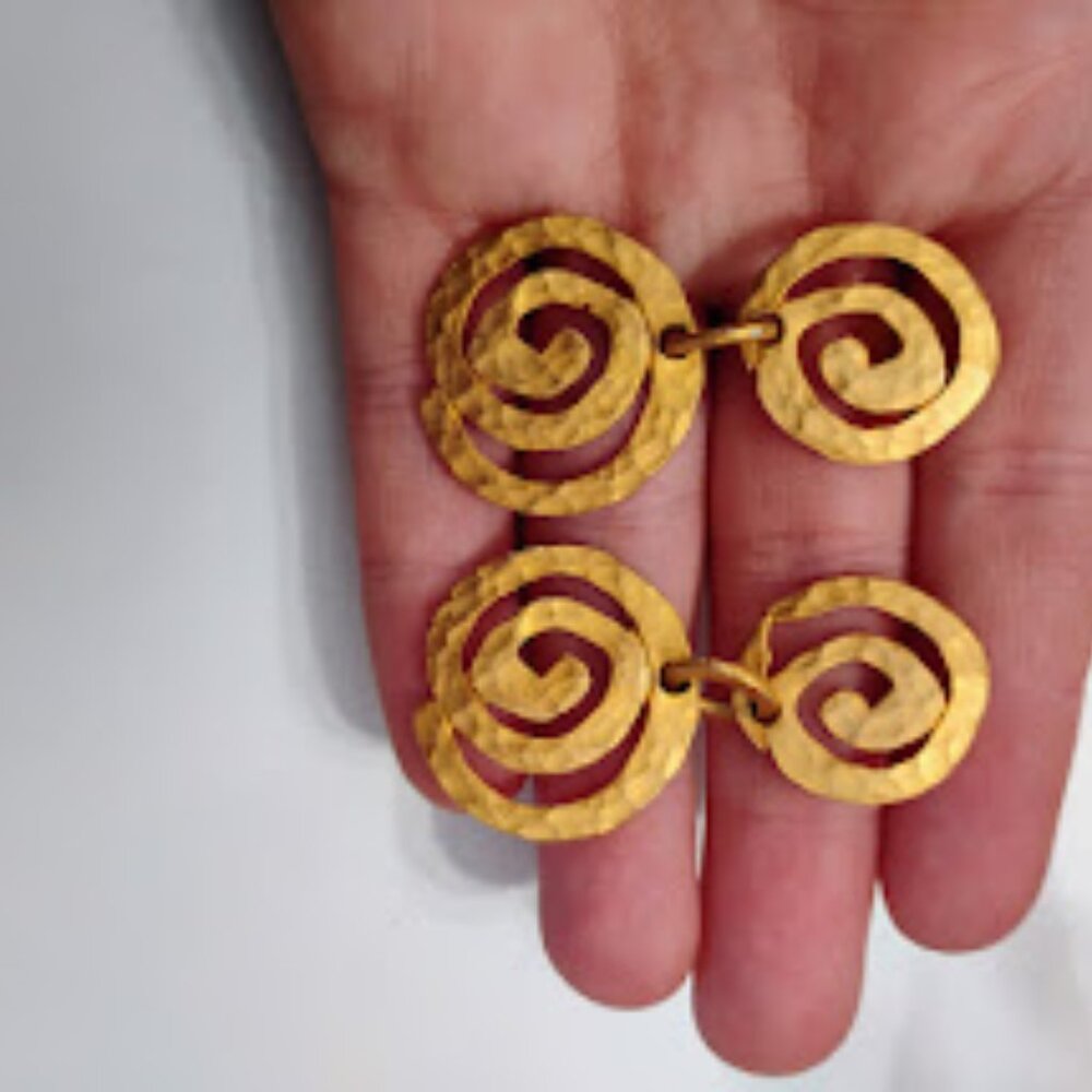 Spiral dangle earrings
